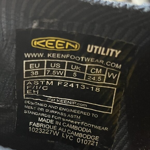 Keen Womens Utility Flint II Navy Safety Steel Toe Work Shoe 7.5 WIDE-NO INSOLES - Picture 9 of 10